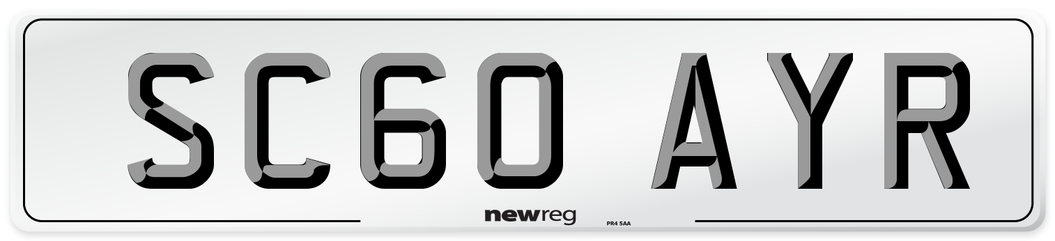 SC60 AYR Number Plate from New Reg